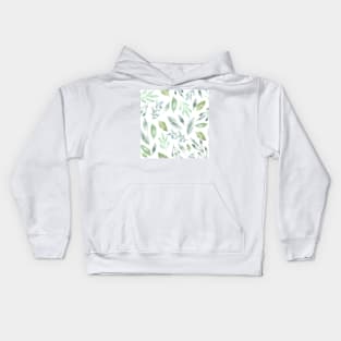 Azalea Greenery | Watercolor | Patterns Kids Hoodie